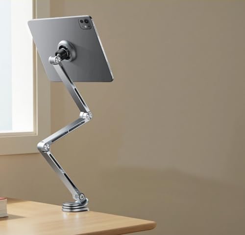 Alternative view of Profesyonel Ayarlanabilir Manyetik Tablet Tutucu Alüminyum Stand, 360° Ayarlanabilir, 20X Daha Güçlü Kilitleme, 4-13" Telefon ve Tabletler İçin, Yatak, Masa Montaj | T01 Mangnetic