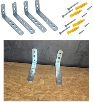 Alternative view of Deprem Güvenliği Dolap Sabitleme Aparatı, Gri, 16x52x100mm, Mobilya Duvara Sabitleyici, 2 Adet Metal L Demir