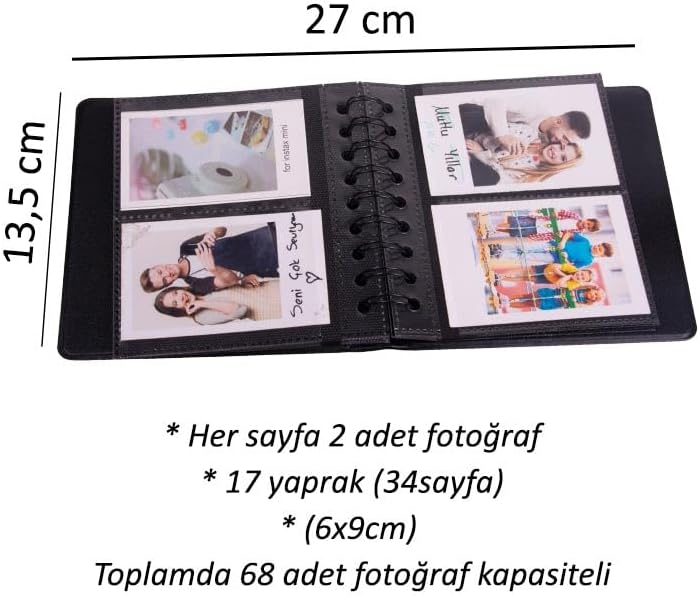 Alternative view of Spiralli Polakart Fotoğraf Albümü, 6x9cm, 68 Fotoğraf Kapasitesi (MAVİ)