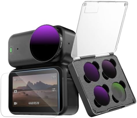 CPL ND Filtre Kiti DJI Osmo için, CPL ND8 ND16 ND32 Filtre+Temperli Cam Ekran Koruyucu, Nötr Yoğunluk ve Polarize Filtreler, HD Optik Cam, Vlog/Seyahat için Eylem Kamera Aksesuarları
