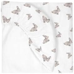 DEUX LAPINS% 100 Pamuk Lastikli Müslin Bebek Çarşaf - Iconique Lapin LASCAR-ICL-000STD