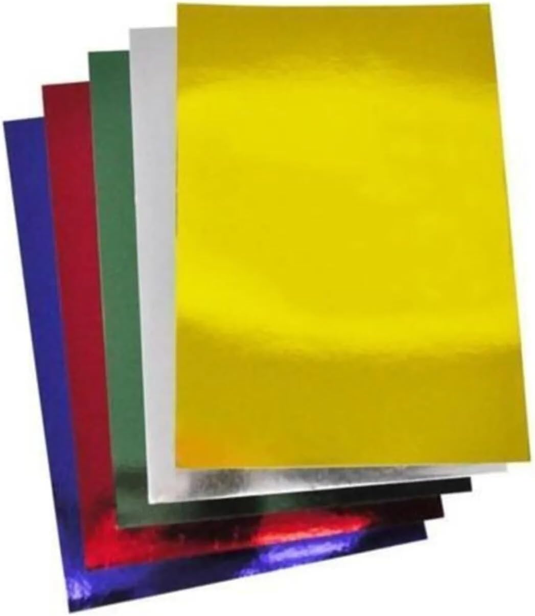 Aynalı Metalik Fon Kartonu 50x70cm 10 Adet (5 Farklı Renk) 1996382809