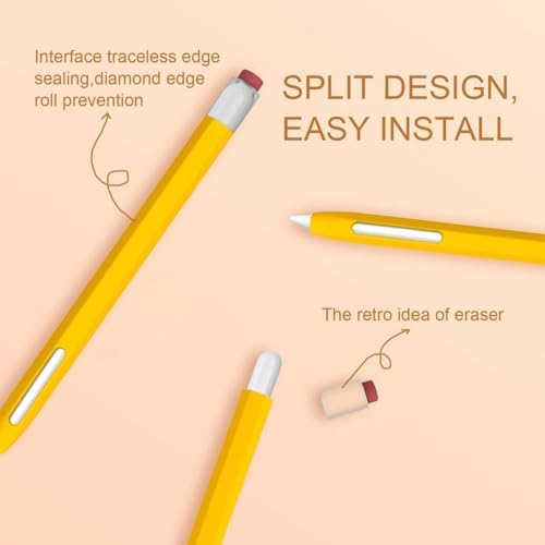 Alternative view of Pencil 2. Nesil Kılıf Klasik Retro Tasarım Mat Silikon Pembe