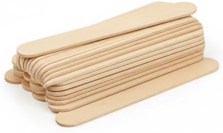 50 Adet Ahşap Dil Çubuğu 15 cm | Doğal, Pürüzsüz Kenarlı | El İşi, Hobi, Eğitim ve Medikal Kullanım İçin