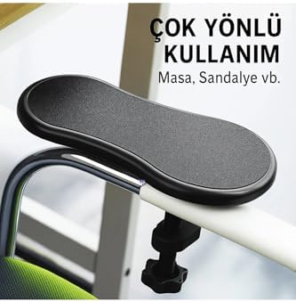 Alternative view of Ayarlanabilir Masa Kol Dirsek Dayama Pedi Desteği Aparatı Klavye Mouse