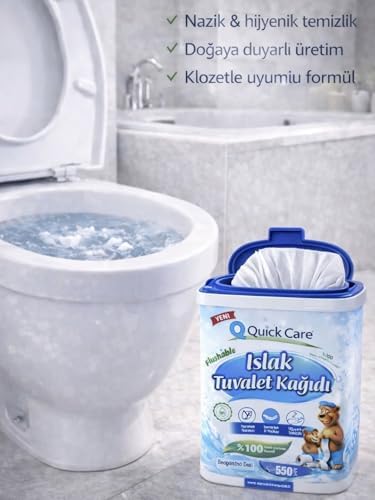 Alternative view of Care Islak Tuvalet Kağıdı, Panthenol B5 İçerikli, Flushable, 500 Mendil, Hijyenik Temizlik
