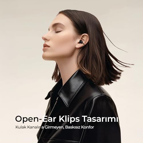 Soundpeats Air Clip Open-Ear ENC OWS Bluetooth 5.4 Kablosuz Kulaklık Siyah