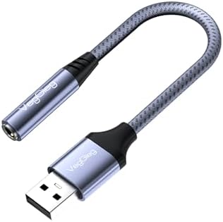 USB-A to 3.5mm Aux Mikrofon Destekli DAC Chip HiFi Ses Kartı