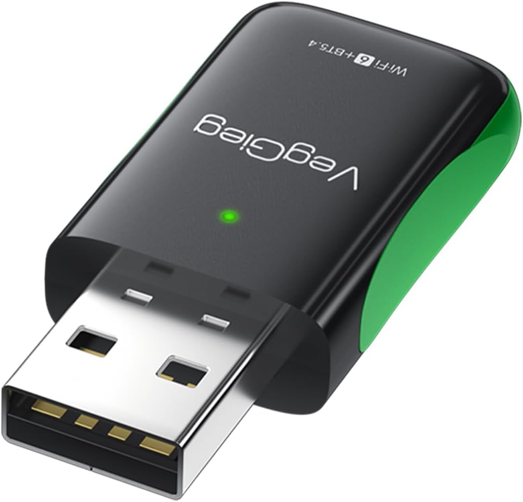 1100 Mbps Dual Band Wi-Fi 6 Alıcı ve Bluetooth 5.4 Adaptör Mini USB Dongle