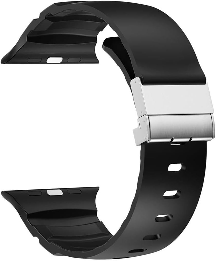 Alternative view of - 6 5 4 3 2 1 SE 42 44 mm ile Uyumlu Silikon Kordon Ayarlanabilir Klipsli Metal Tokalı Kayış