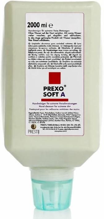 Soft A Endüstriyel El Temizleme Pastası, Ağır Yağlı Kirli El Temizliği, Zeytin Çekirdeği, 2000 ml