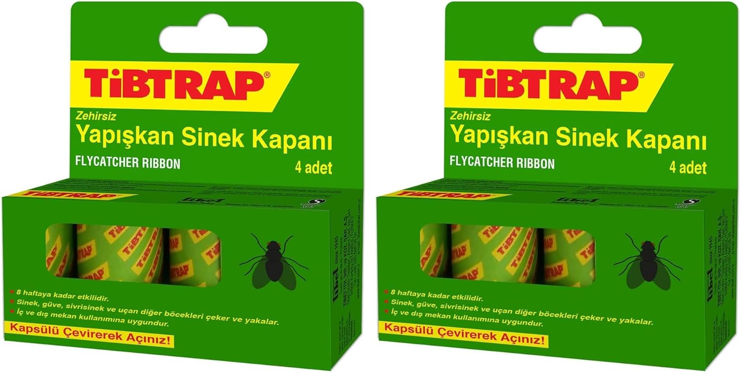 Yapışkan Karasinek Tuzağı Zehirsiz Sinek Yapışkan Bandı (2 paketi)