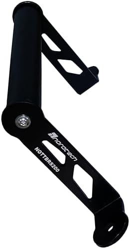 Noratech Moto Telefon Tutucu Standı ve GPS Navigasyon Braketi, BAJAJ RS 200 için Uyumlu, Siyah Metal, Vida Montajı, Evrensel Telefon Uyumluluğu
