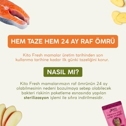 Kito Fresh Somonlu Kedi Yemeği 80 g