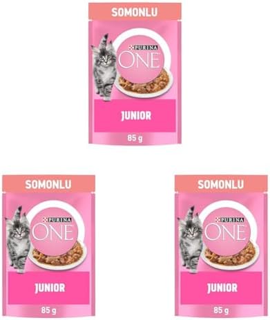 Alternative view of PURINA ONE Somonlu Yavru Kediler için Yaş Kedi Maması 85 Gram (3 paketi)