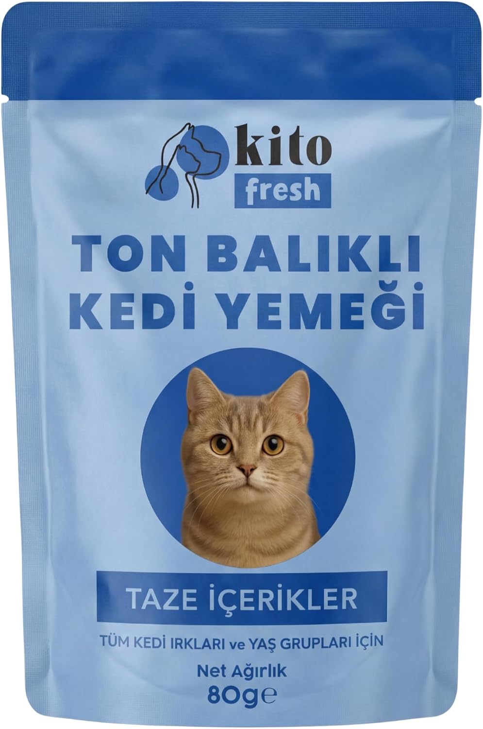 Alternative view of Kito Fresh Ton Balıklı Kedi Yemeği%100 Taze İçerikli Mama 80 g