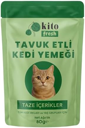 Kito Fresh Tavuk Etli Kedi Yemeği 80 g
