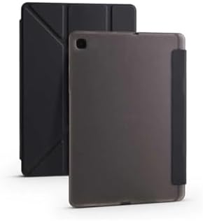 Galaxy Tab S6 Lite P610 P620 ile Uyumlu Kalem Bölmeli PU Deri Arkası Yumuşak Silikon Kılıf, Siyah