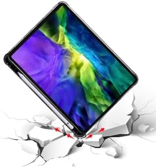 Alternative view of Galaxy Tab S6 Lite P610 P620 ile Uyumlu Kalem Bölmeli PU Deri Arkası Yumuşak Silikon Kılıf, Siyah
