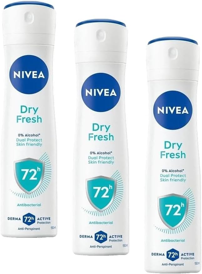 Dry Fresh Kadın Sprey Deodorant, 150 ml (3 paketi)