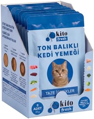 Alternative view of Kito Fresh Ton Balıklı Kedi Yemeği%100 Taze İçerikli Mama 80 g x 8 Adet
