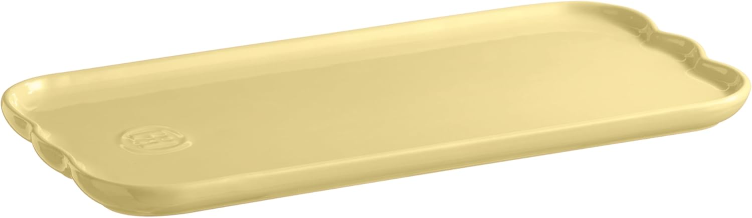 Emile Henry Madeleine Servis Tabağı 2 x 15 x 31,5 cm Tereyağı Sarısı/Vanille