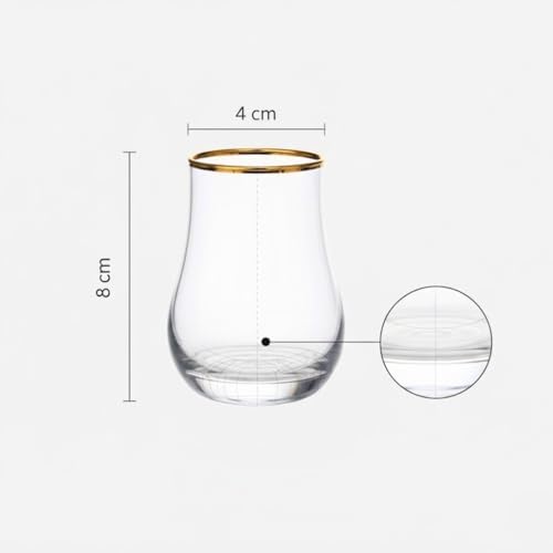 Alternative view of Lüks Kahve Yanı Su Bardağı - 6'lı Set - Kristal Kesim Cam Likör Bardağı - Ayaklı Şık Sunum Bardağı - Kahve Yanı İkramlığı 60 ml
