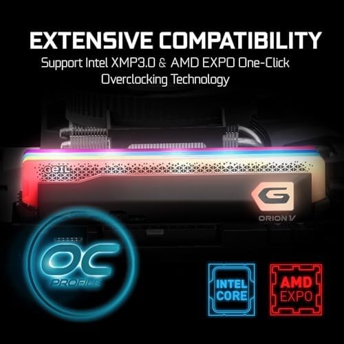 GEIL RAM DIMM 32GB DDR5 ORION V RGB (2X16GB) GAVSG532GB6400C42ADC 6400MHZ