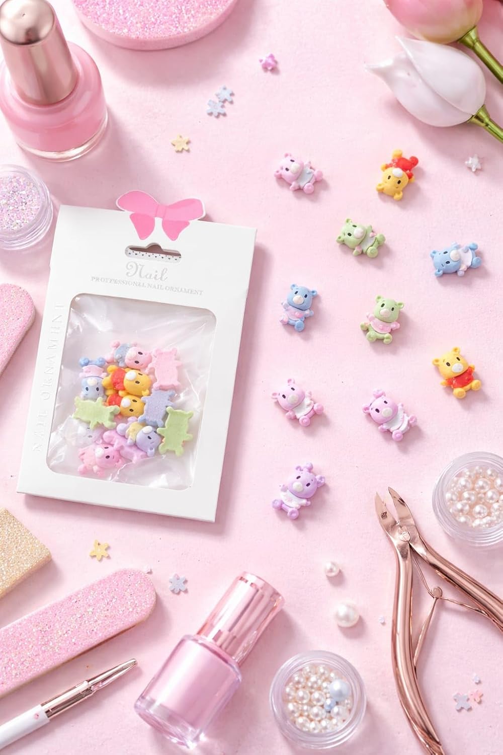 Alternative view of Yoonail Professional Nail Ornament Charm, Bebek Ayıcıklar Temalı Tırnak Süsleme Seti, 10 Parça