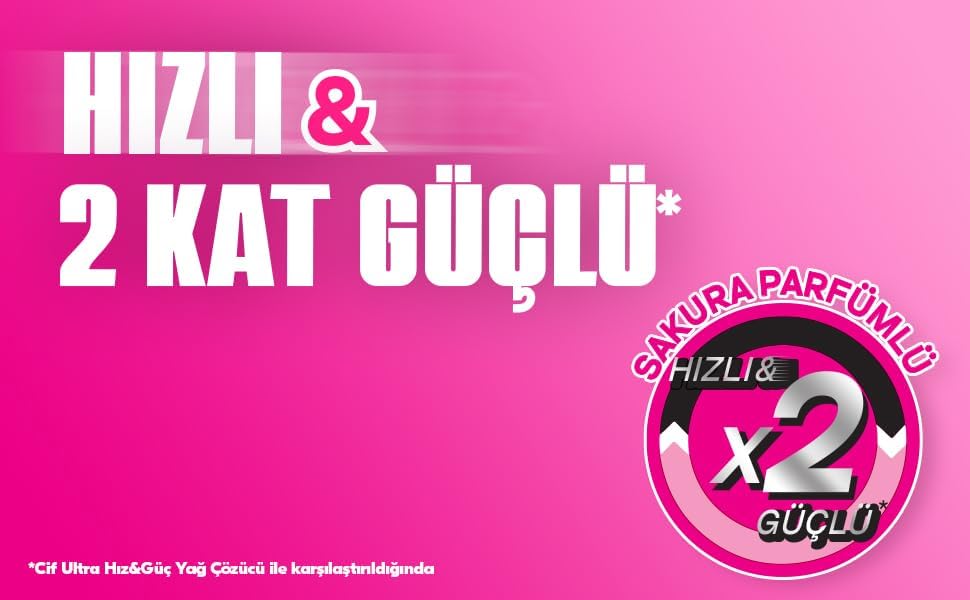 Cif Ultra Anında Etki Sakura Kir ve Yağ Sökücü 1000 ml