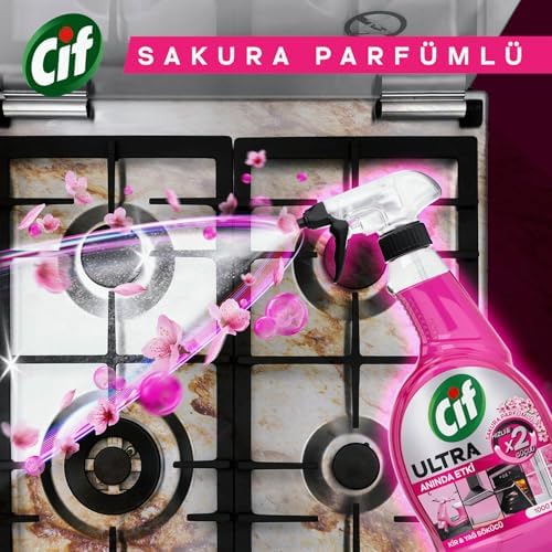 Alternative view of Cif Ultra Anında Etki Sakura Kir ve Yağ Sökücü 1000 ml