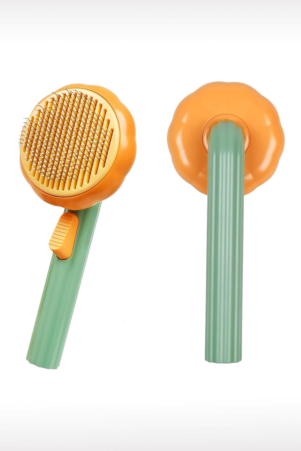 Alternative view of GoByPet Otomatik Temizlenen Pet Tarağı, Basmalı Sistem, Çelik İğneli, Ergonomik Sap (Turuncu)