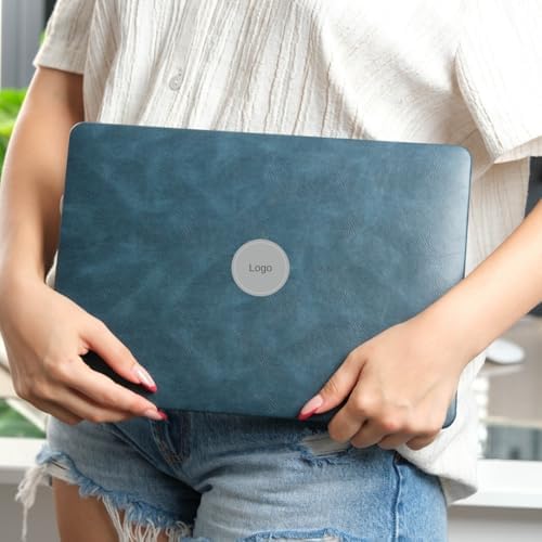 Alternative view of MacBook Pro 13 inç M1 M2 Sert Koruyucu Kılıf Lacivert | Deri Kaplama Alt+Üst Kapak | 360° Darbe ve Çizik Önleyici Laptop Kılıf