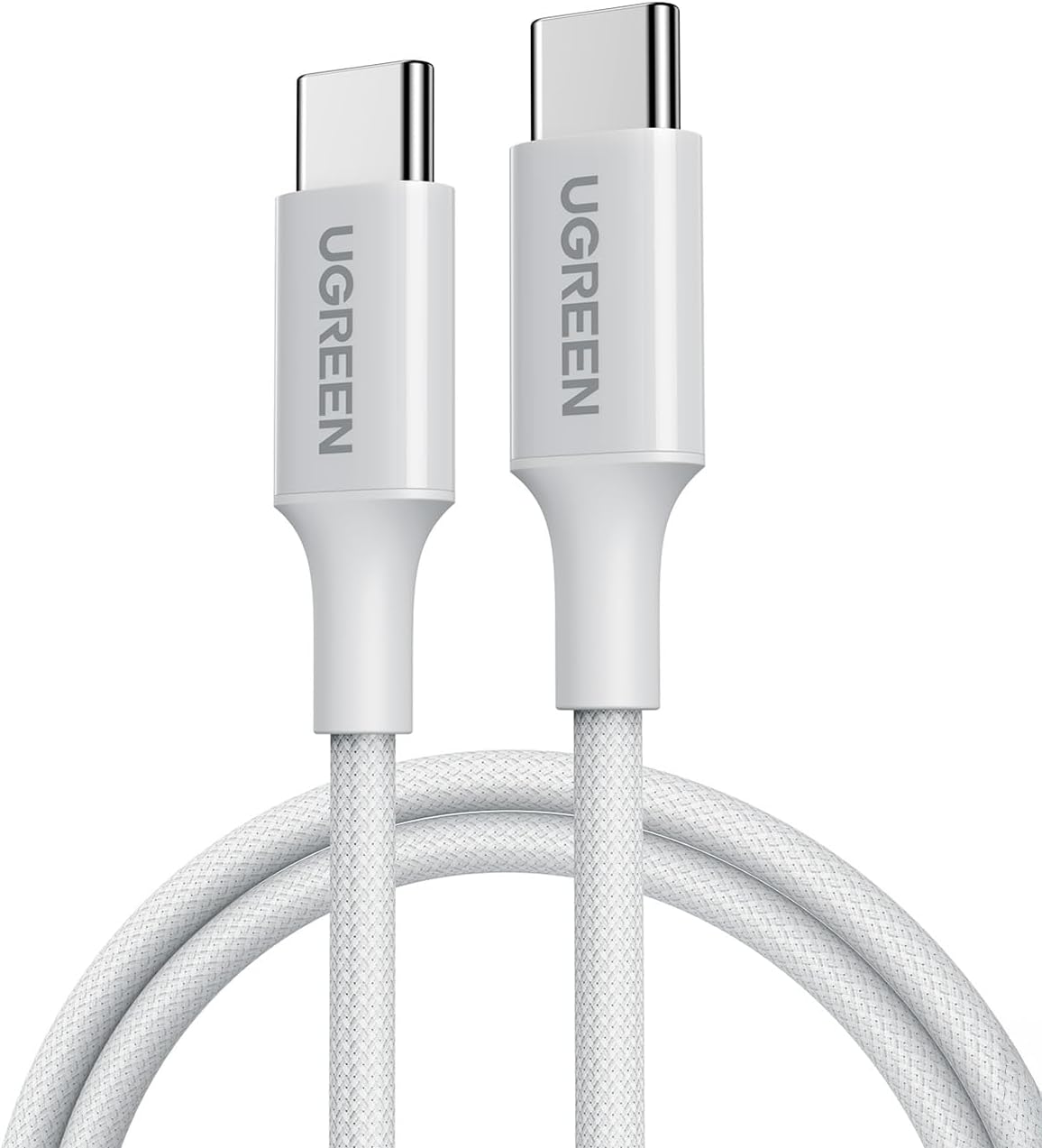 Alternative view of USB-C 60W 3A QC PD Örgülü Hızlı Şarj Kablosu, 1 Metre, Beyaz, 35218