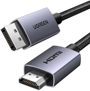 4K 1080P@120Hz Displayport 1.2 to HDMI 1.4 Örgülü Kablo, 1.5m, 35841
