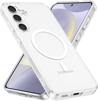 - Galaxy S25 FE ile uyumlu Kılıf Kamera Korumalı MagSafe ile uyumlu Şarj Özellikli Şeffaf Pc Silikon Kapak - Şeffaf