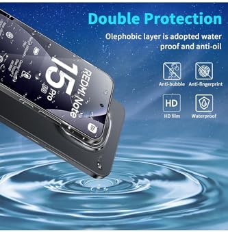 - 15 pro 5G ile Uyumlu Ekran Koruyucu Kırılmaz Cam 9H Temperli Ekran Camı Şeffaf