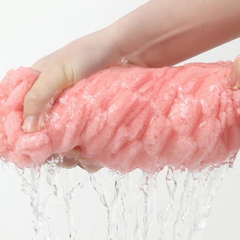 Mikrofiber Örgü Saç Kurutma Havlu - Ultra Emici ve Hızlı Kurulama Sağlayan Pratik Saç Bonesi - Yumuşak Dokulu Saç Havlusu