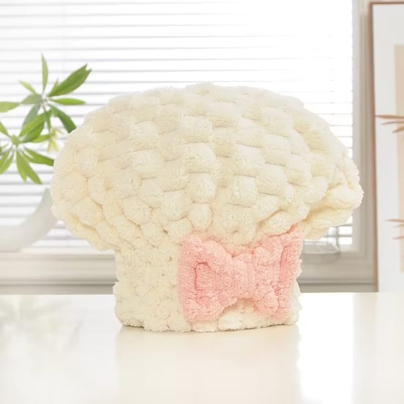 Alternative view of Mikrofiber Örgü Saç Kurutma Havlu - Ultra Emici ve Hızlı Kurulama Sağlayan Pratik Saç Bonesi - Yumuşak Dokulu Saç Havlusu