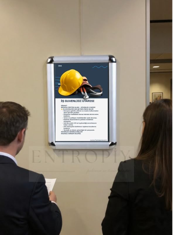 2 Adet SET a4 21x30 Belge Çerçevesi - Rondo Açılır Kapanır – İşyeri Eczane Kurum AVM Okul için Duvara Monte Edilebilir (2)