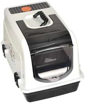 ModMio Smart Kapalı Kedi Tuvaleti | Karbon Filtreli Koku Önleyici, Kürek Hediyeli, Açılabilir Kapaklı, Kolay Temizlenir | (50x33x32 cm)