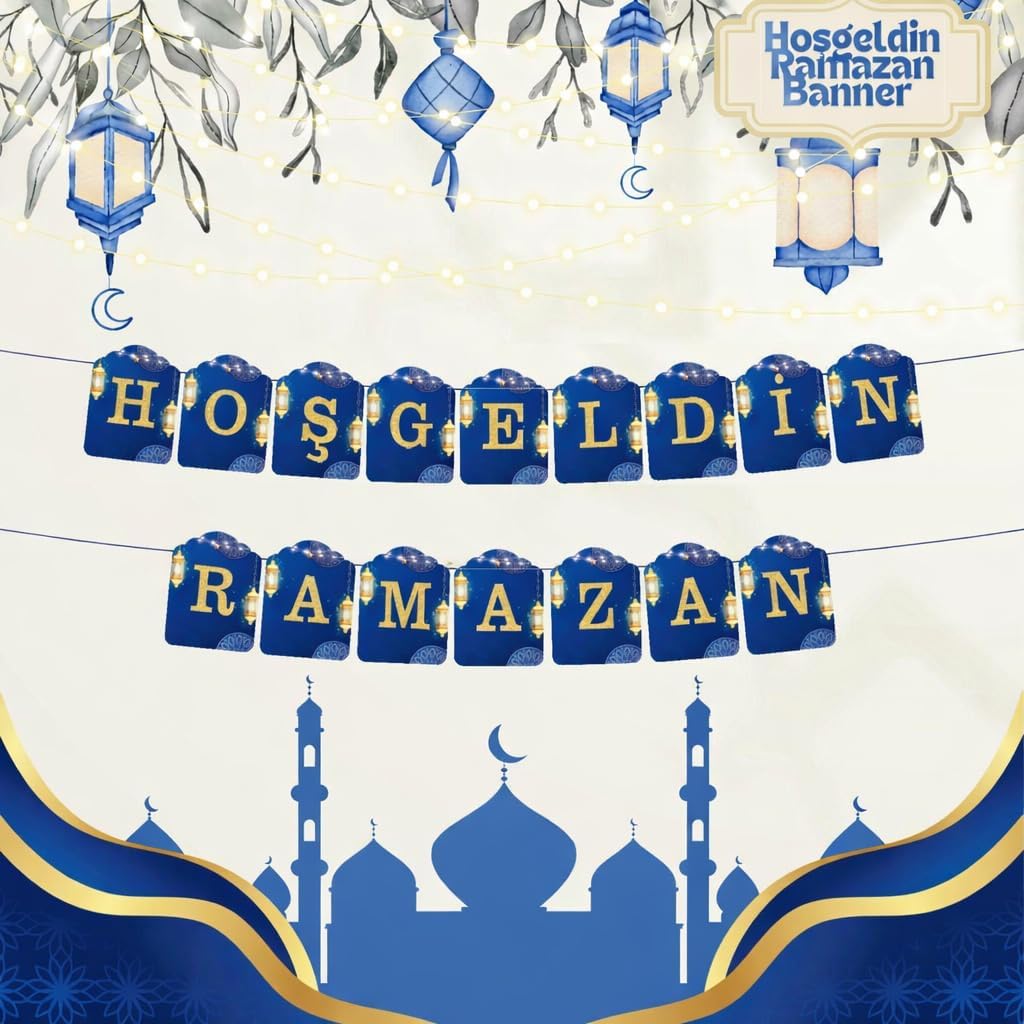 Alternative view of "Hoş geldin Ramazan" Dekorlu Süsü, Ramazan Süsleri, Ramazan Tavan Süsü Ürünleri