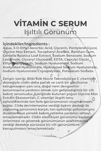 Clynoxe Vitamin C Serum,Canlandırıcı Yüz Bakım Serumu 30 mL