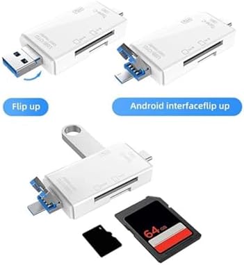 Alternative view of 6 in 1 Kart Okuyucu Adaptör, Çoklu USB, OTG, SD Kart, Okuyucu, YD-40 (YD-40 BEYAZ)