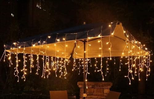 4 Metre 8 Fonksiyonlu Dekoratif Saçak Sarkıt Perde Led Eklenebilir Led Süsleme Led Led Işık Ledli Işık Yılbaşı Led Yılbaşı Işık Yılbaşı Süsü