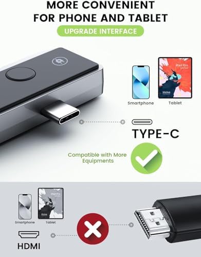 Kablosuz Ekran Yayınlayıcı & Alıcı - 1080p 60Hz HDMI Kablosuz Ekran Adaptörü, USB-C, DP-ALT, 5GHz WiFi, Tak Çalıştır, Mac, Windows, Uyumluluğu | ZR1180