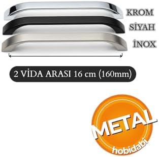 Alternative view of Göksu 10 Adet İnox Metal Mutfak Dolap Kulpları, Çekmece Kapak Kulbu, Mobilya Kulp (160 mm)
