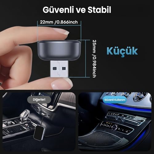 Bix CB01 2.4G/5G WiFi CarPlay Auto Kabloludan Kablosuza Çevirici USB Adaptör