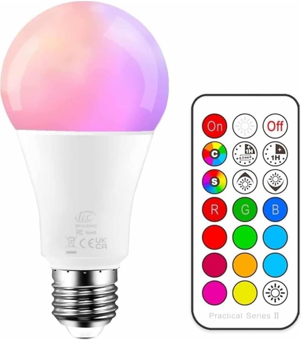 Rgb Led Lamba Kumandalı Ambiyans Aydınlatma 2000 Lümen Tasarruflu Renk Değiştiren Led Işık