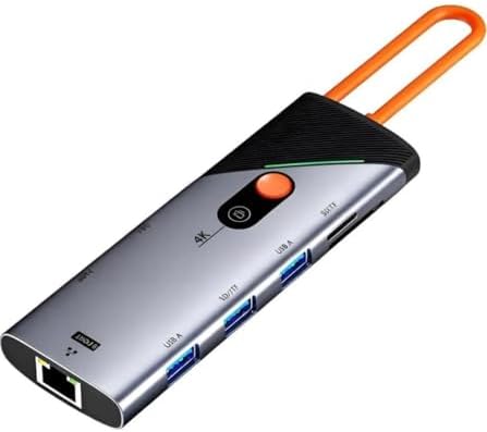 Alternative view of 8in1 USB-C Çoklu Hub, 4K HDMI, 1000Mbps Ethernet, USB 3.0, 90W PD, SD TF Kart Okuyucu, Model ZR1146